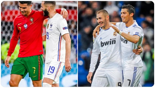 欧洲杯法国VS葡萄牙,C罗与本泽马 & 姆巴佩互换球衣 小白头条 第2张