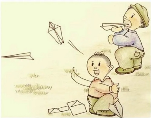 童年玩飞舞的“纸飞机”